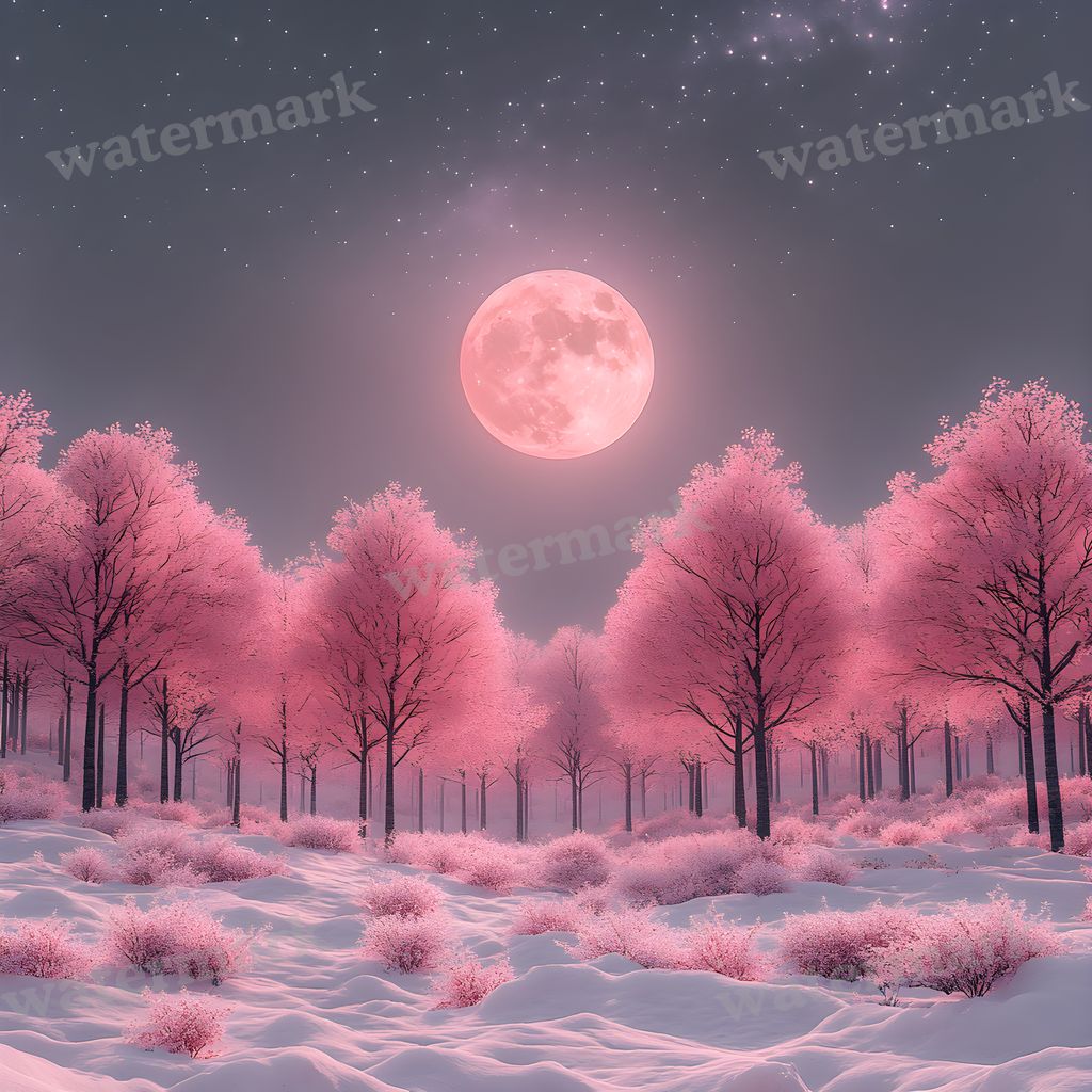 Pink Moon Backdrop Images