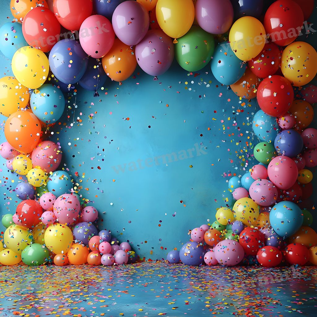 Rainbow Balloon Backdrop Images