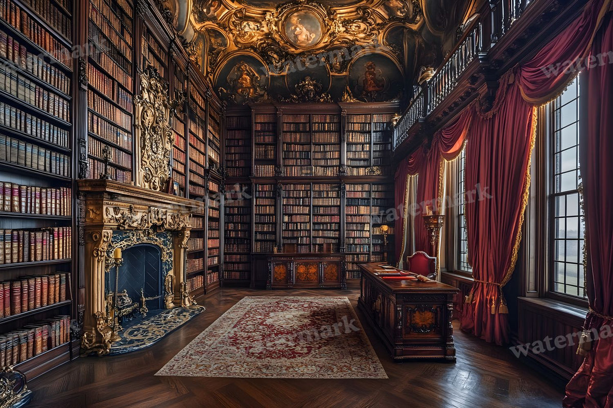 Regal Library Grandeur digital photo backdrop for photo editing, preview 11