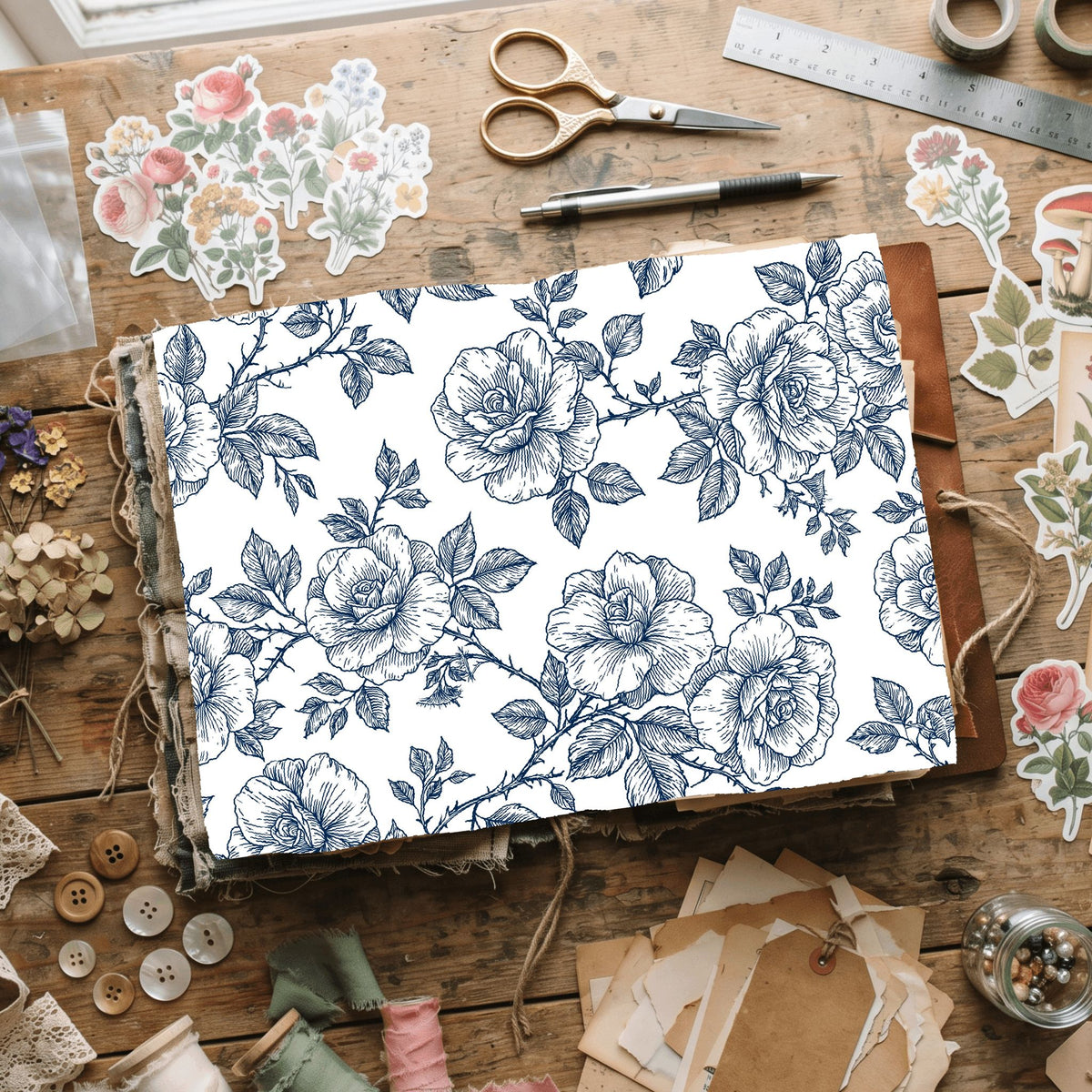 Seamless Botanical Floral Pattern
