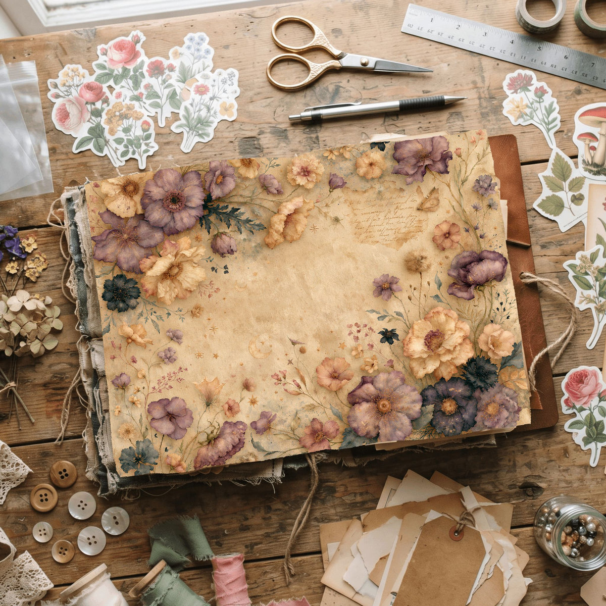 Softly Aged Vintage Writing Paper