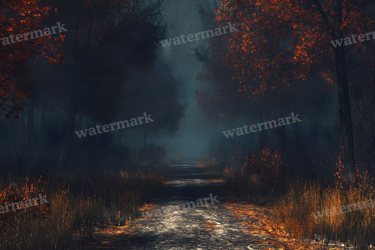 Spooky Forest digital photo backdrop for photo editing, preview 11