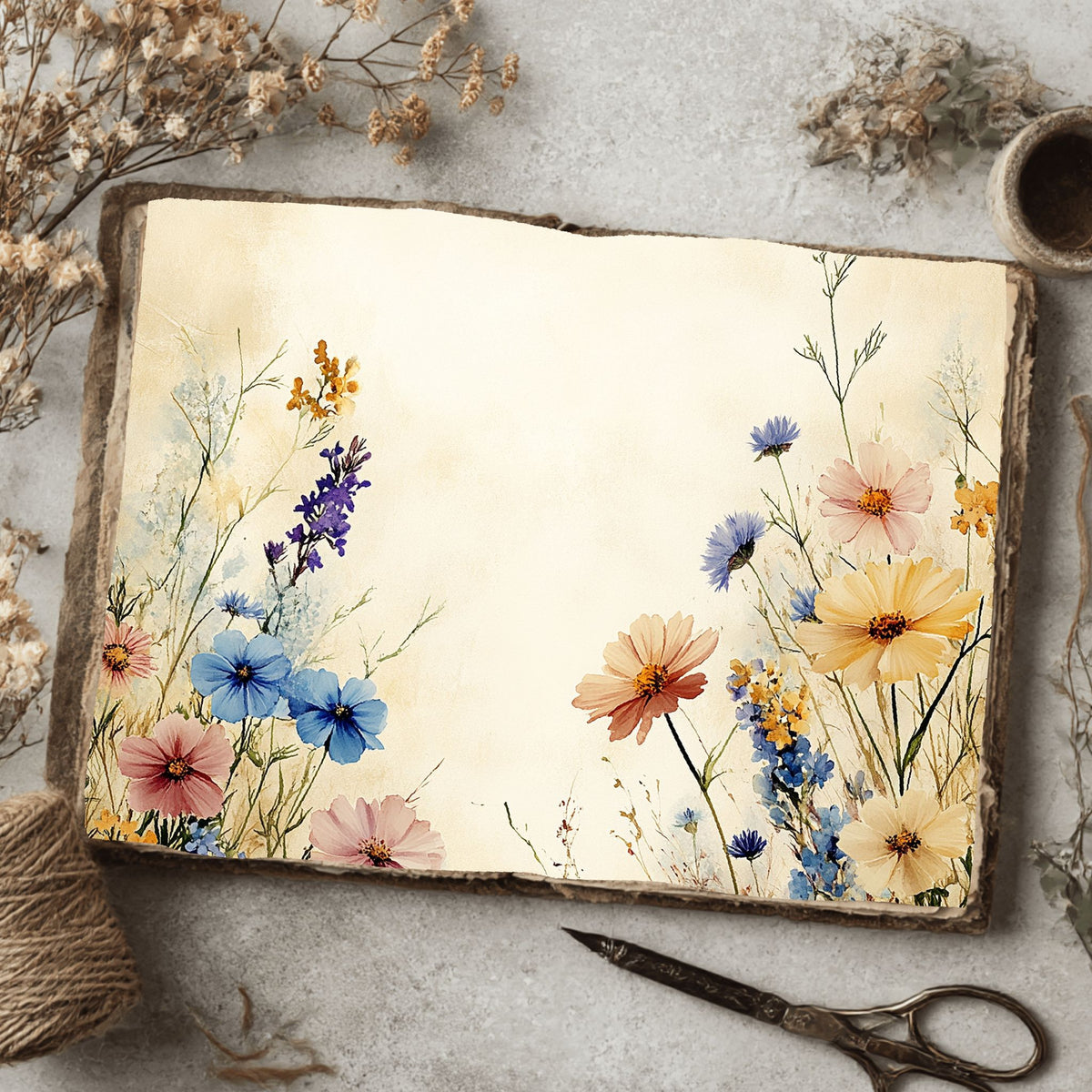 Spring Meadow Pastel Writing Paper