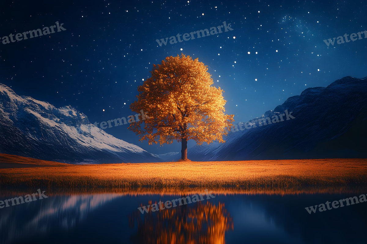 Starry Night Sky digital photo backdrop for photo editing, preview 11