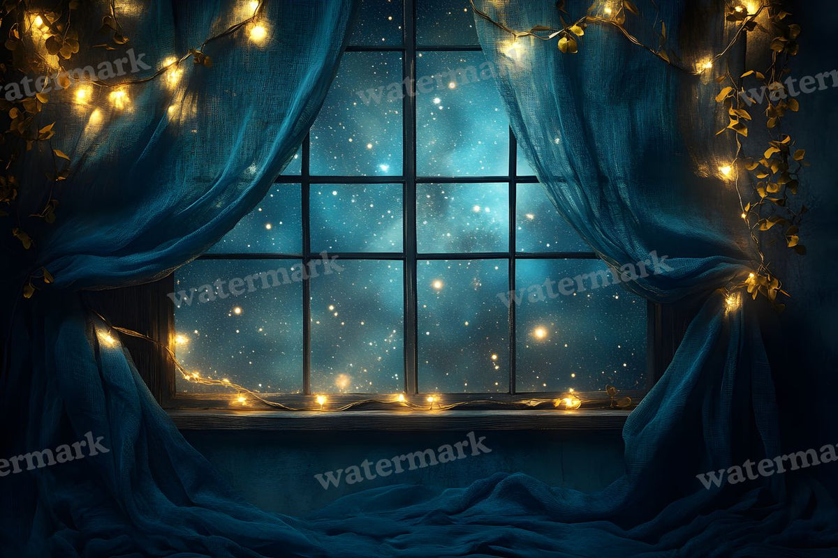 Starry Night digital photo backdrop for photo editing, preview 11