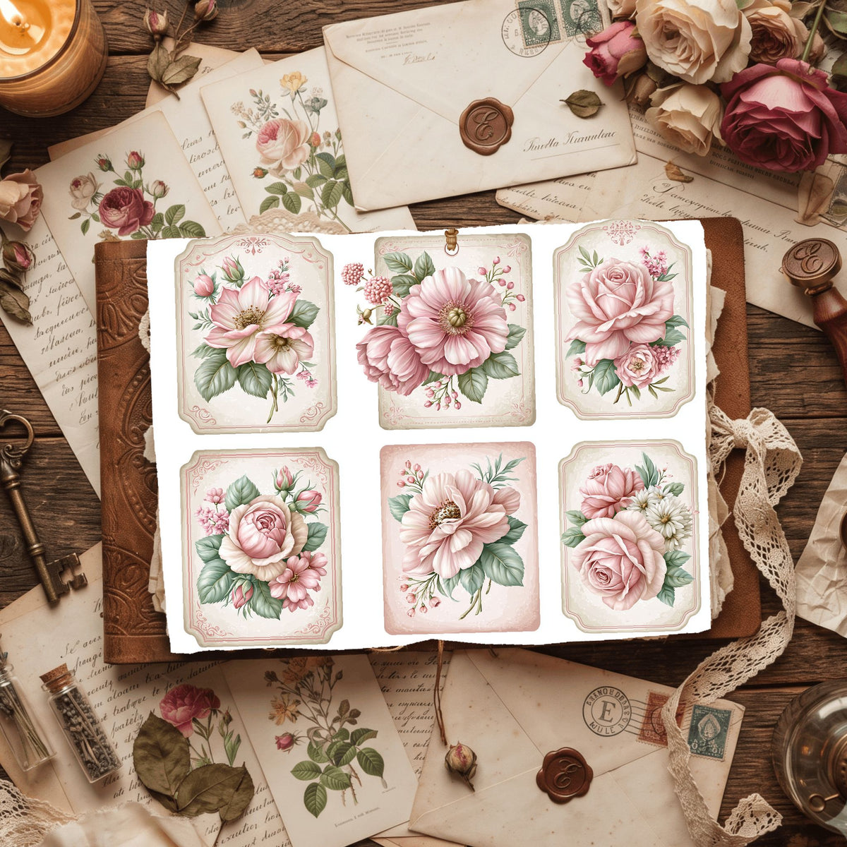Vintage Botanical Floral Paper