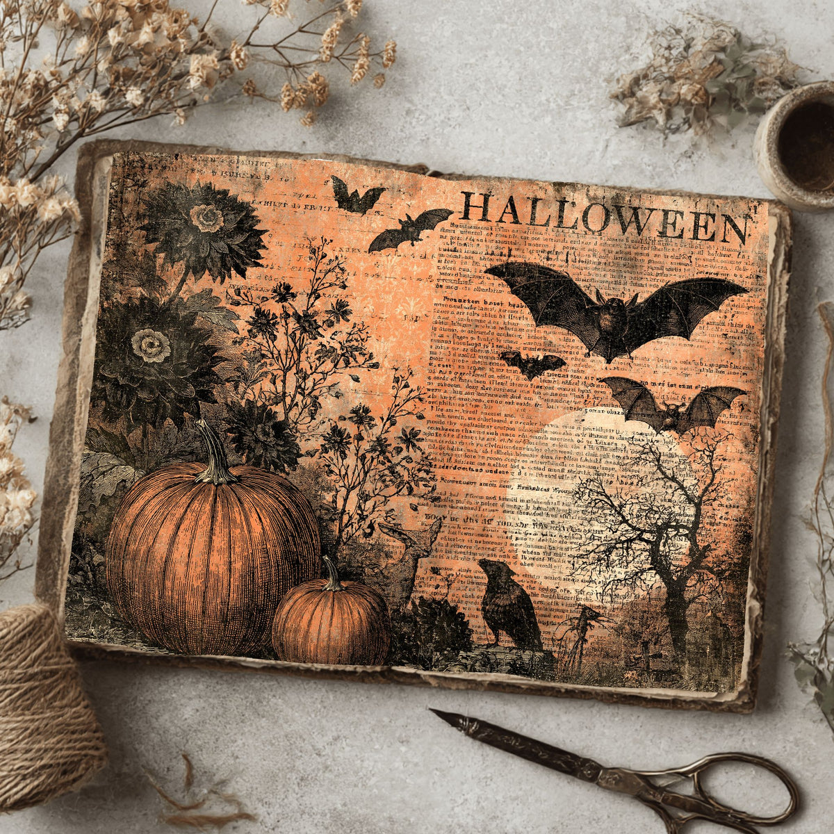 Vintage Halloween Printable Journal Paper