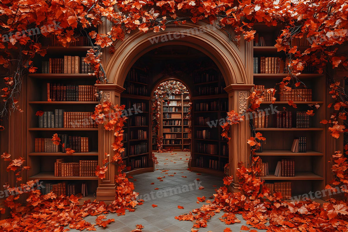 Whisper Library Forest digital photo backdrop for photo editing, preview 11