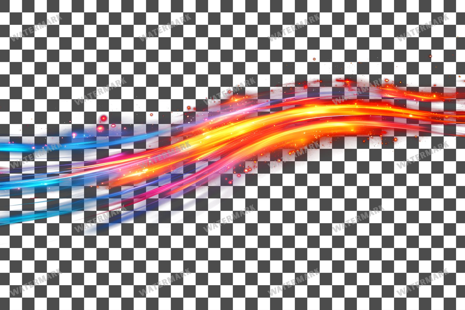 Abstract Light Streaks Dynamic Motion Transparent Overlay Pngs