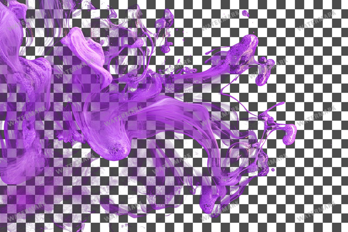 Abstract Purple Paint Transparent Overlay Pngs