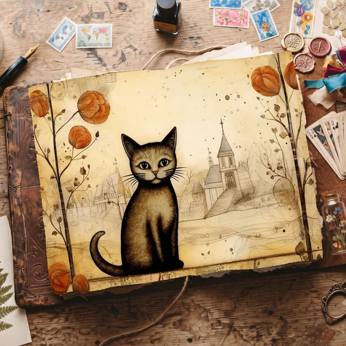 Black Cats Digital Papers