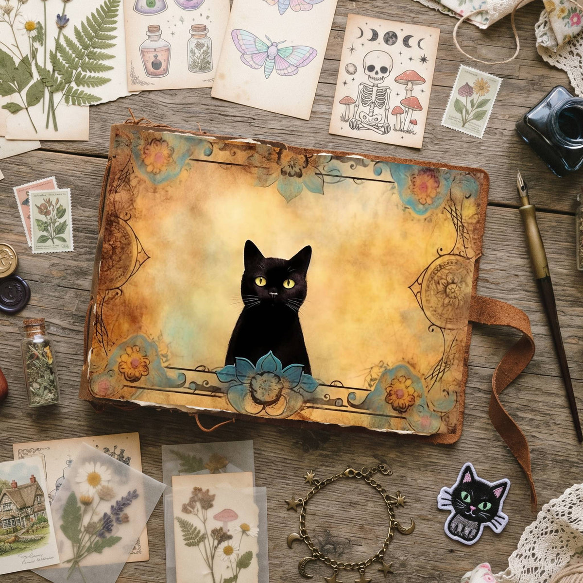 Black Cats Digital Papers