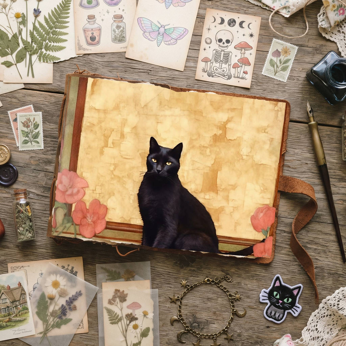 Black Cats Digital Papers