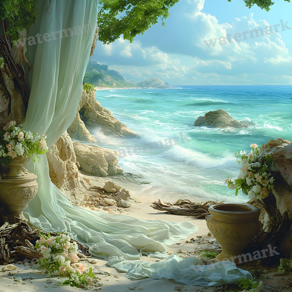 Bohemian Beach Backdrop Images