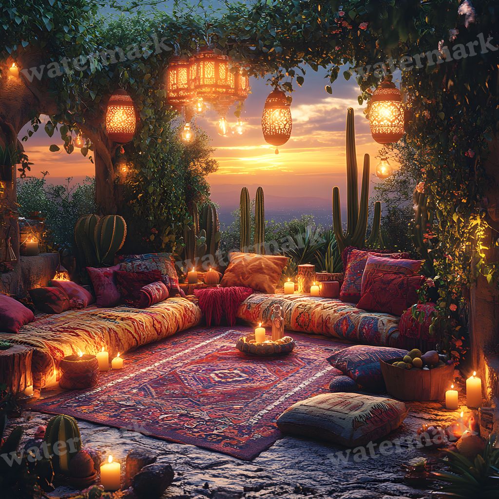 Bohemian Desert Backdrop Images