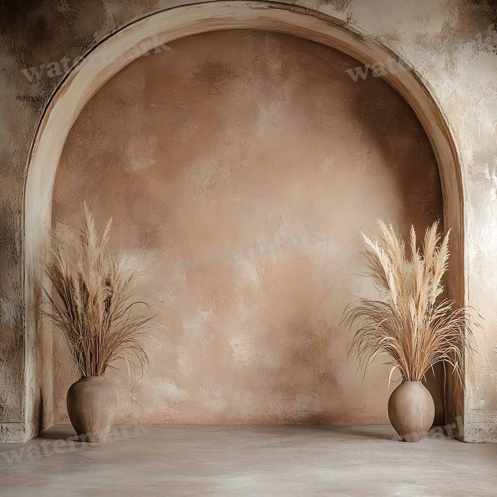 Boho Arches digital photo backdrop for photo editing, preview 11