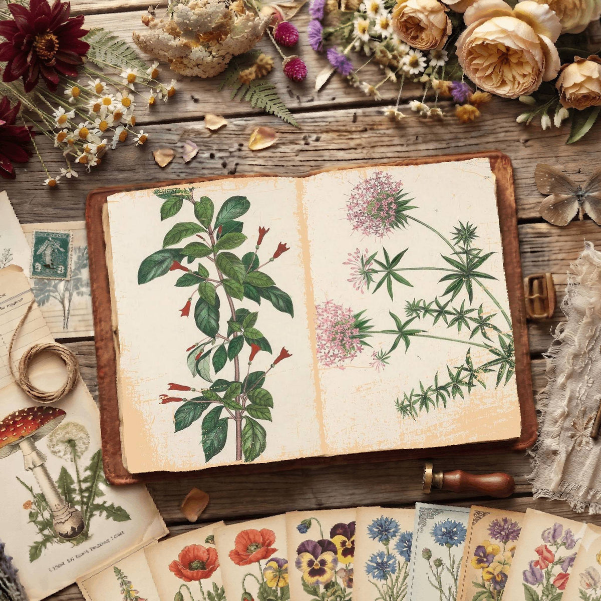 Botanical Illustrations Digital Papers