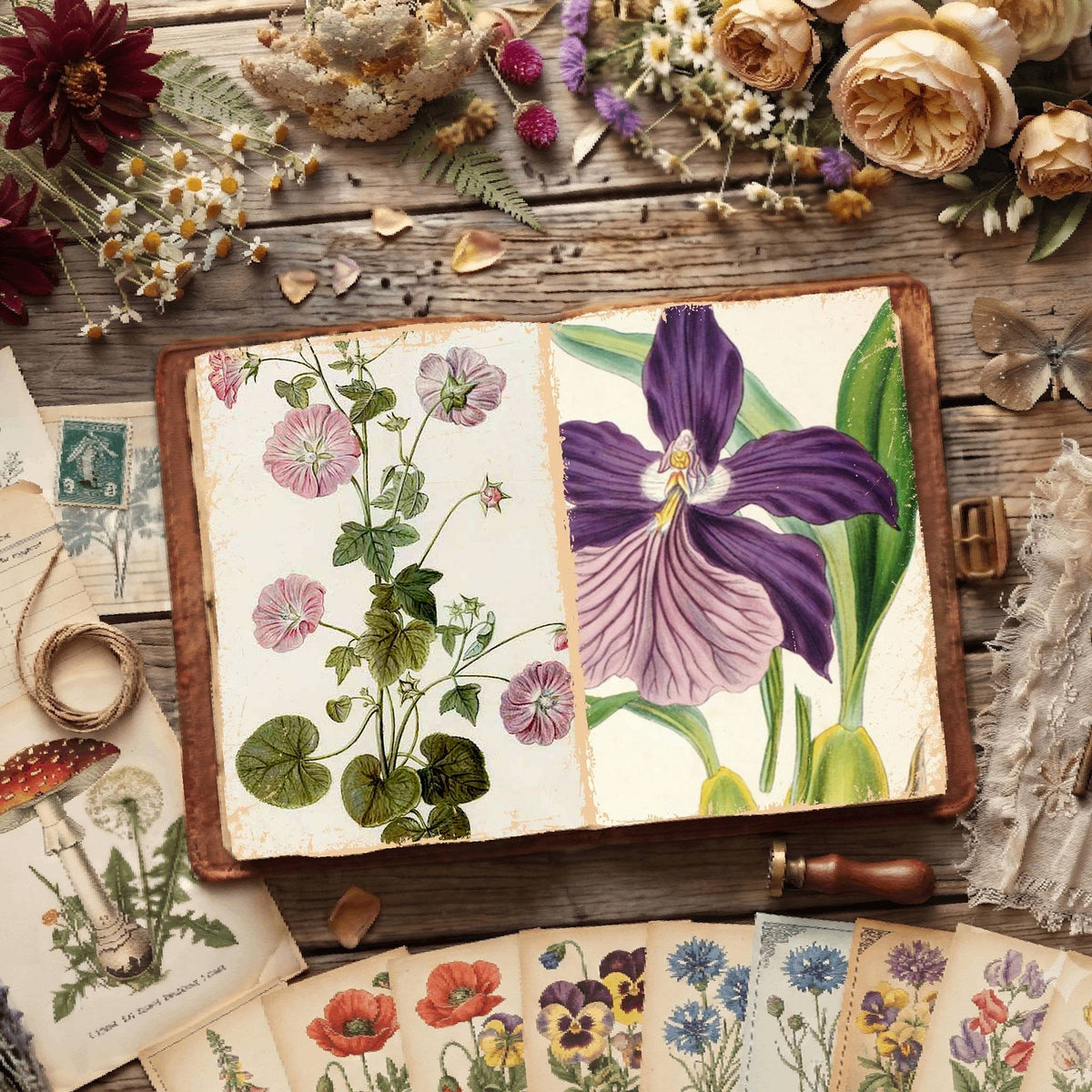 Botanical Illustrations Digital Papers