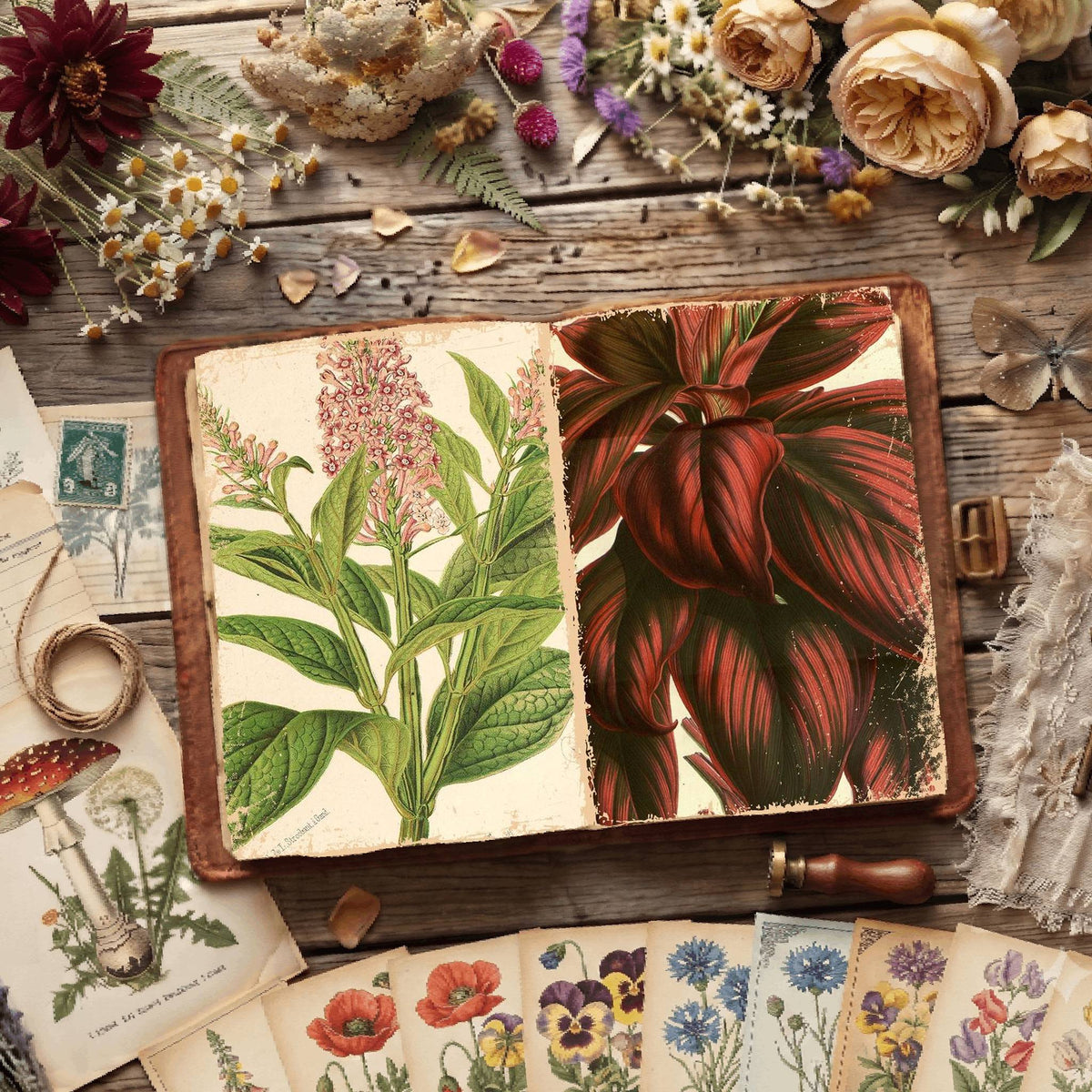 Botanical Illustrations Digital Papers