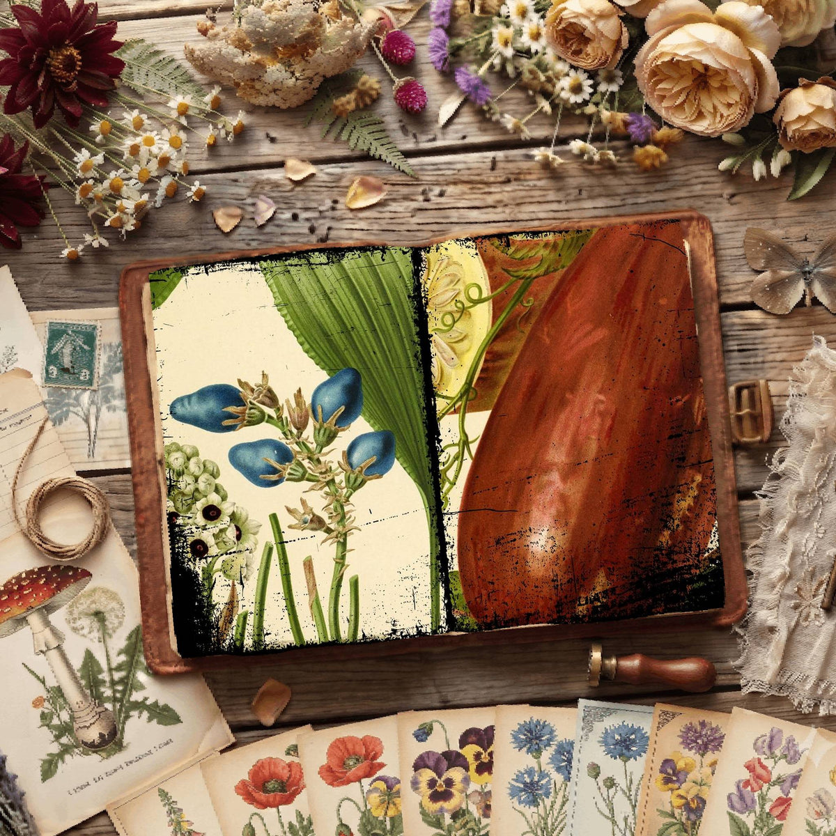 Botanical Illustrations Digital Papers