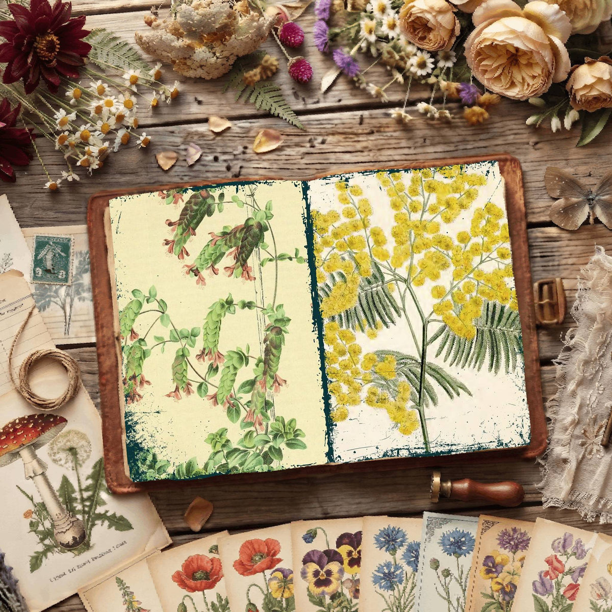 Botanical Illustrations Digital Papers