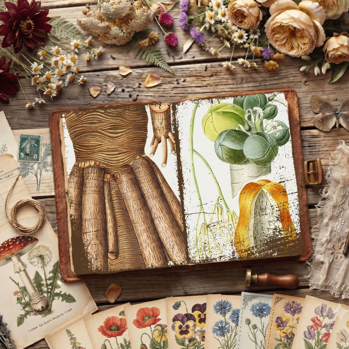 Botanical Illustrations Digital Papers