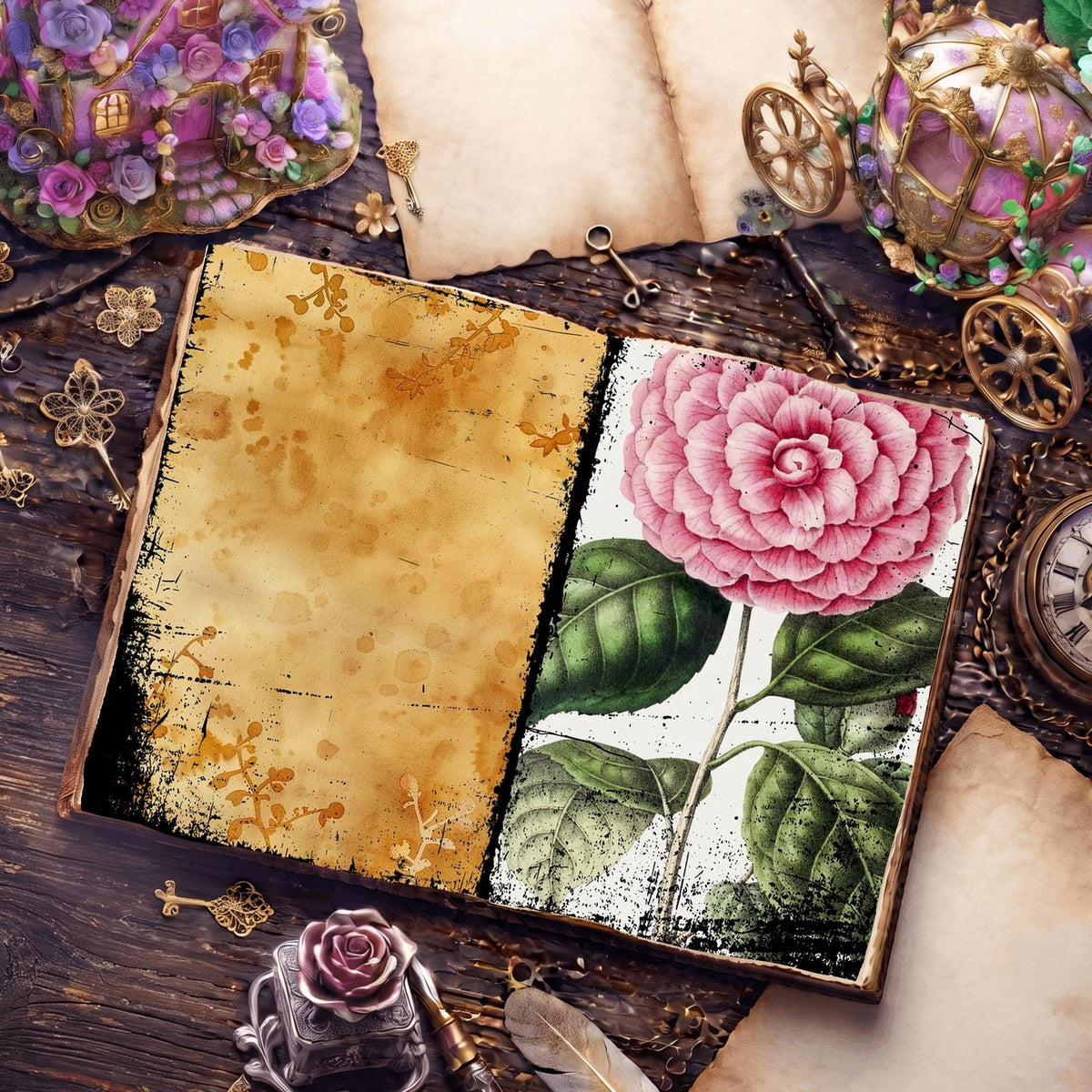 Botanical Illustrations Digital Papers