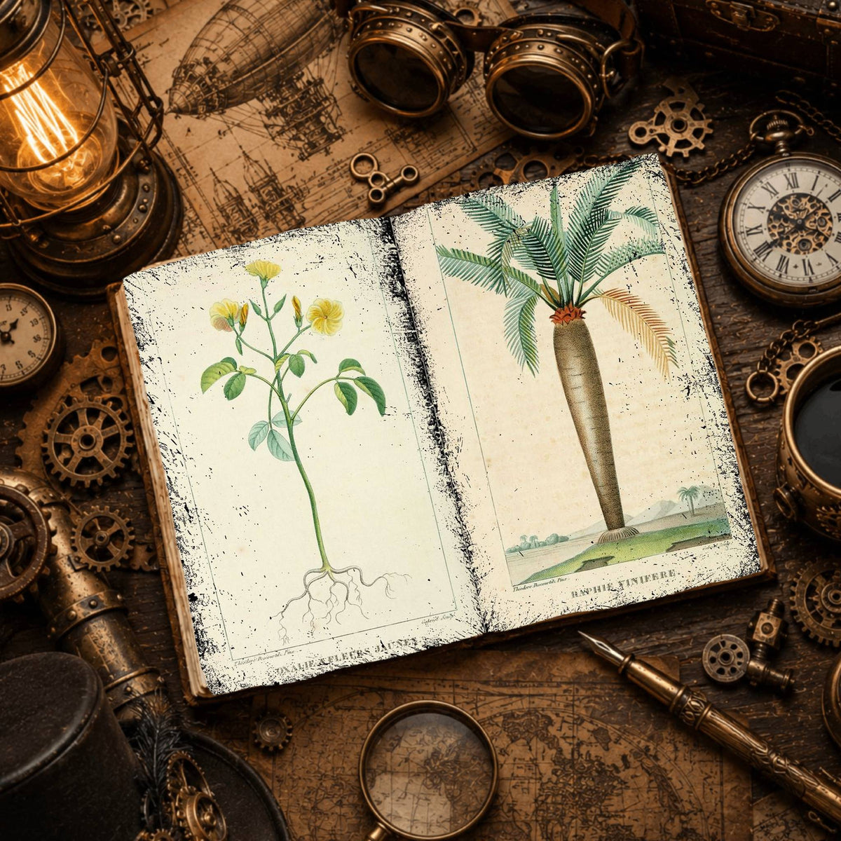 Botanical printable junk journal paper, page preview 12