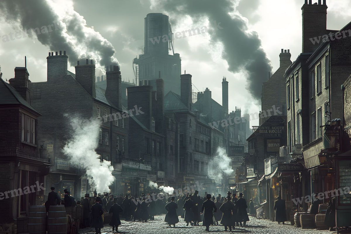 Bustling Dickensstreets Backdrop Images