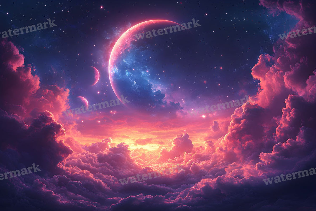 Celestial Glow Scene digital photo backdrop for photo editing, preview 11