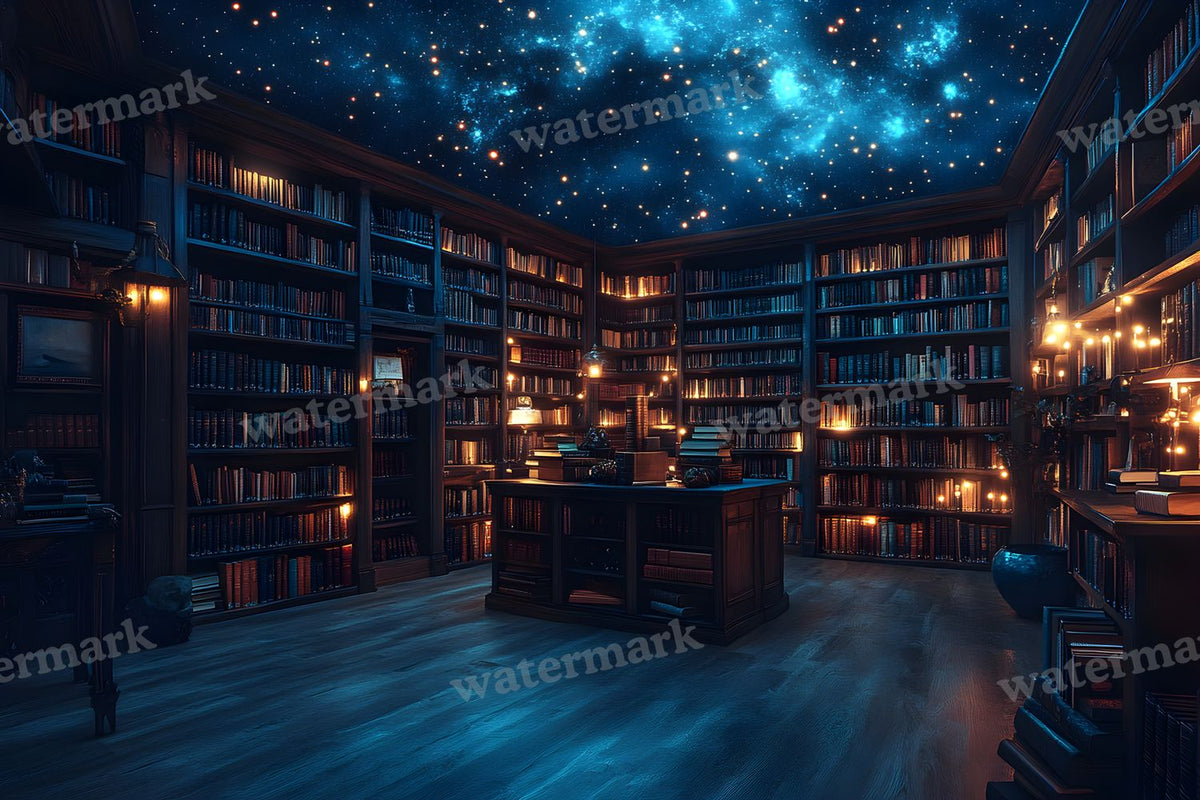 Celestial Library Dream Backdrop Images