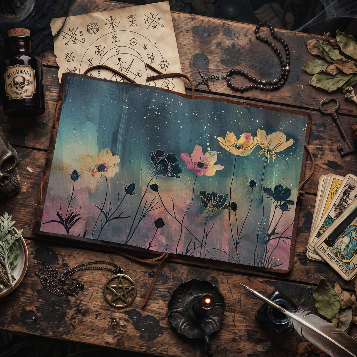 Celestial Wildflowers Digital Papers