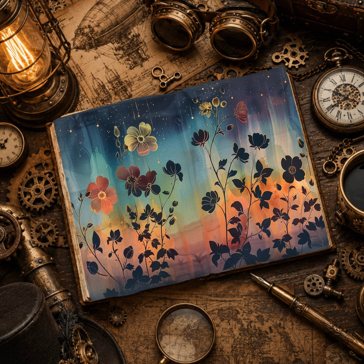 Celestial Wildflowers Digital Papers