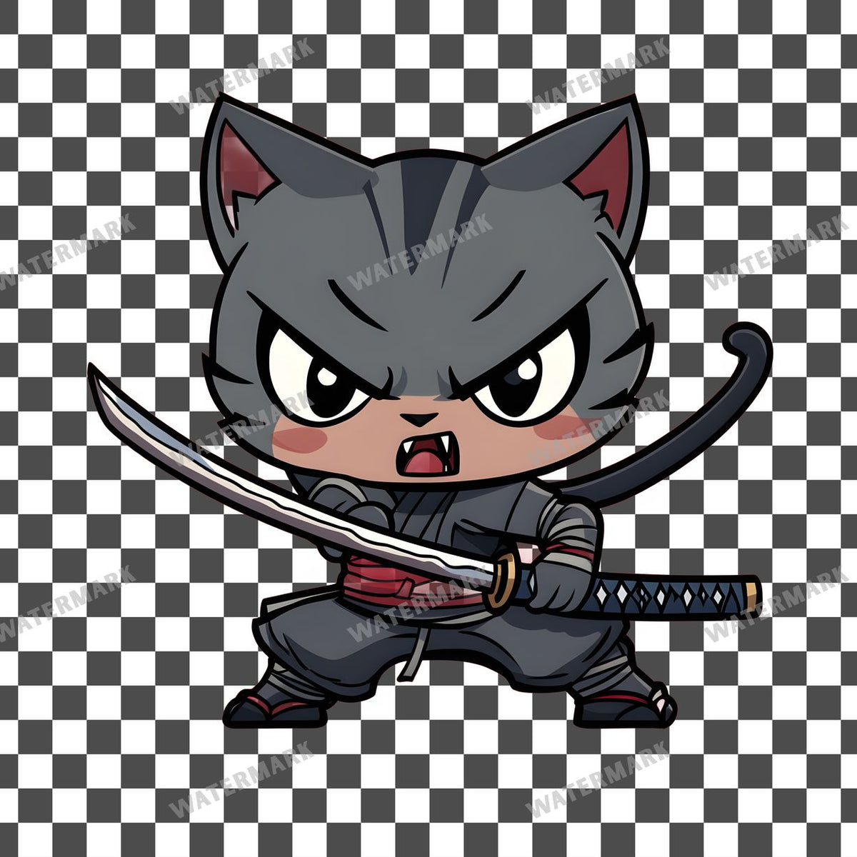 Chibi Samurai Clipart Pngs