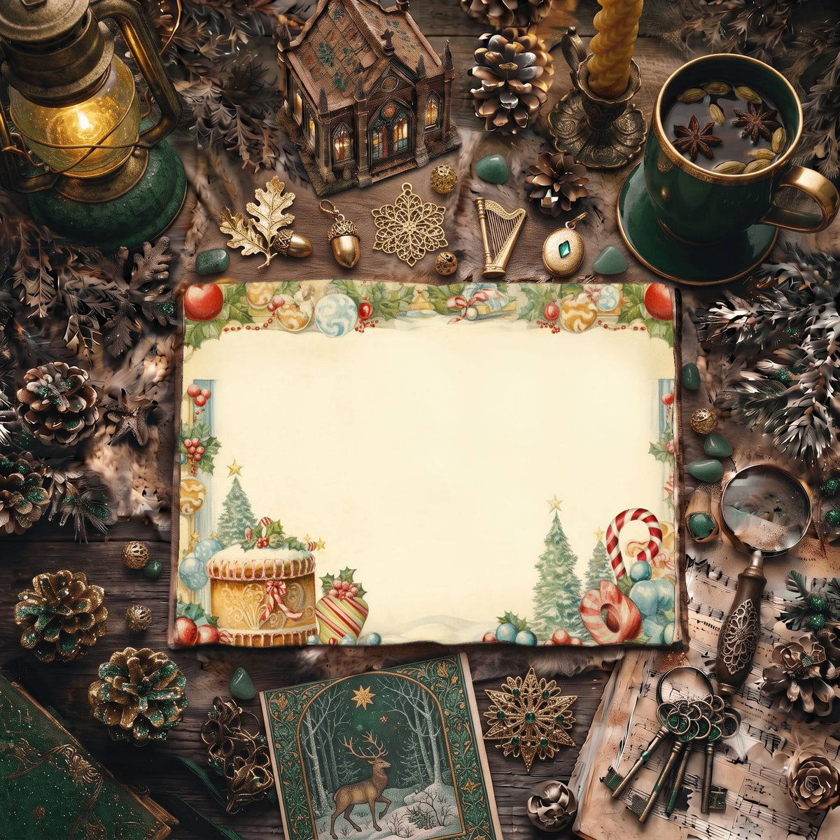 Christmas Desserts Digital Papers