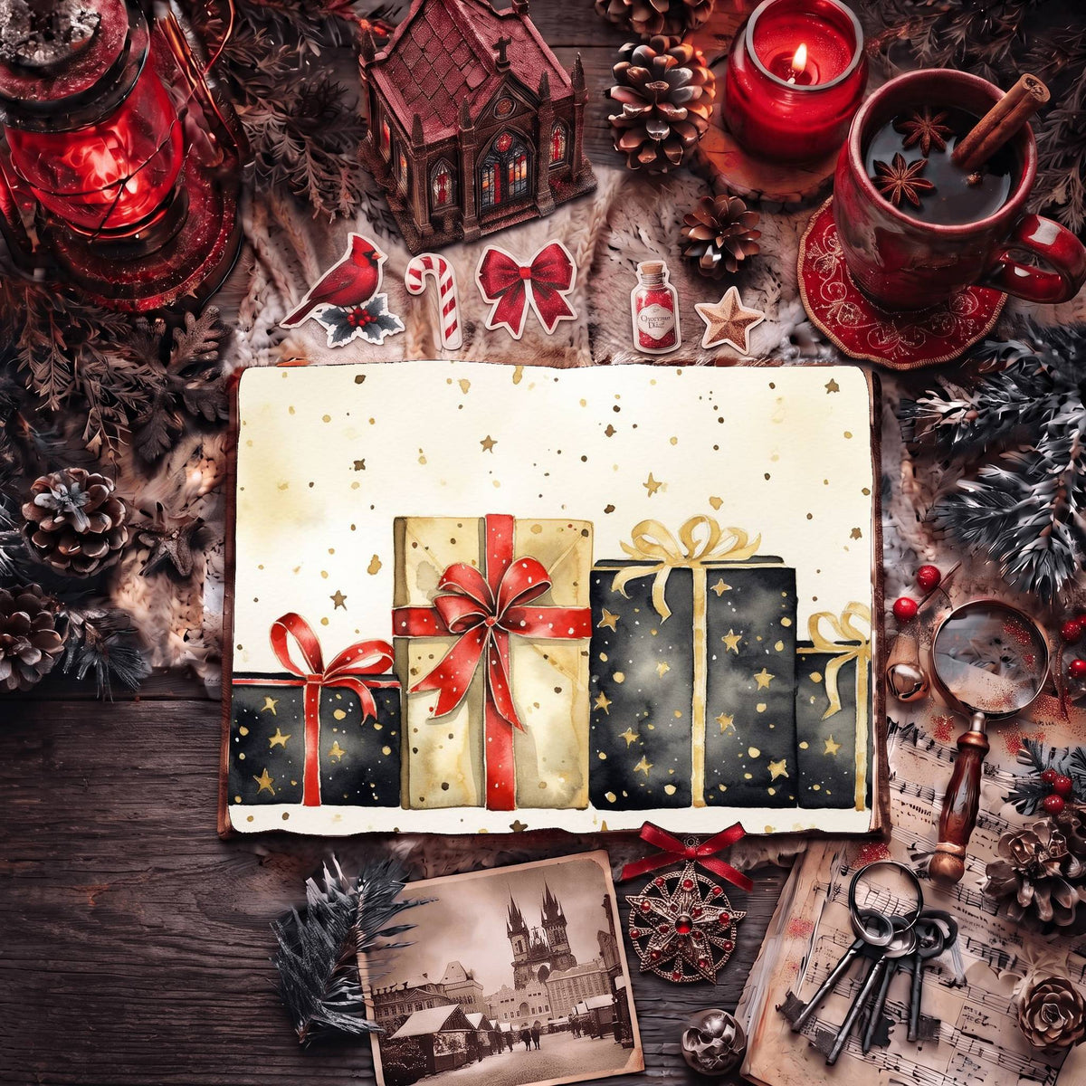 Christmas Gifts Digital Papers