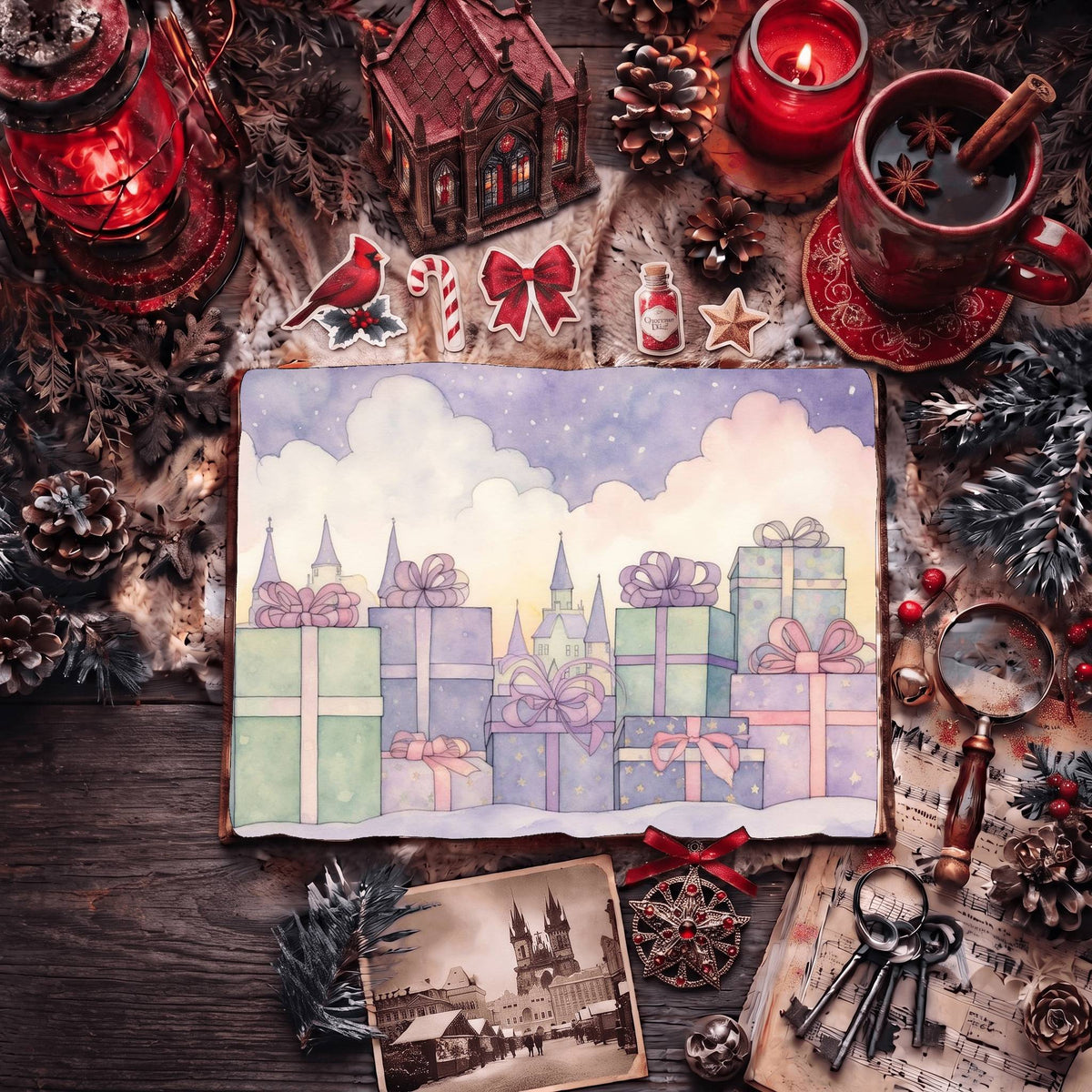 Christmas Gifts printable junk journal paper, page preview 12