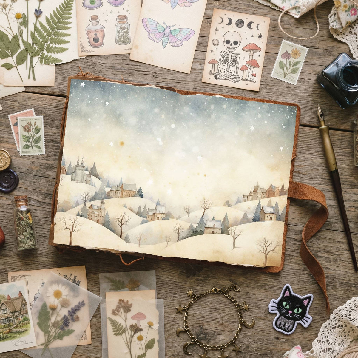 Christmas Snow Digital Papers