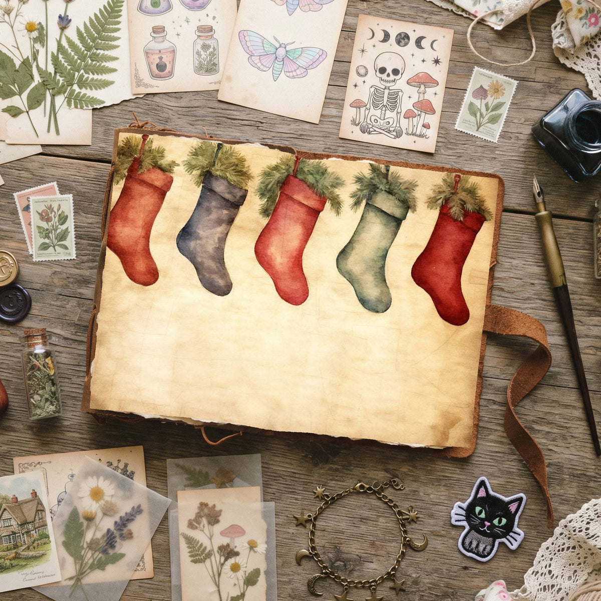 Christmas Stockings Digital Papers