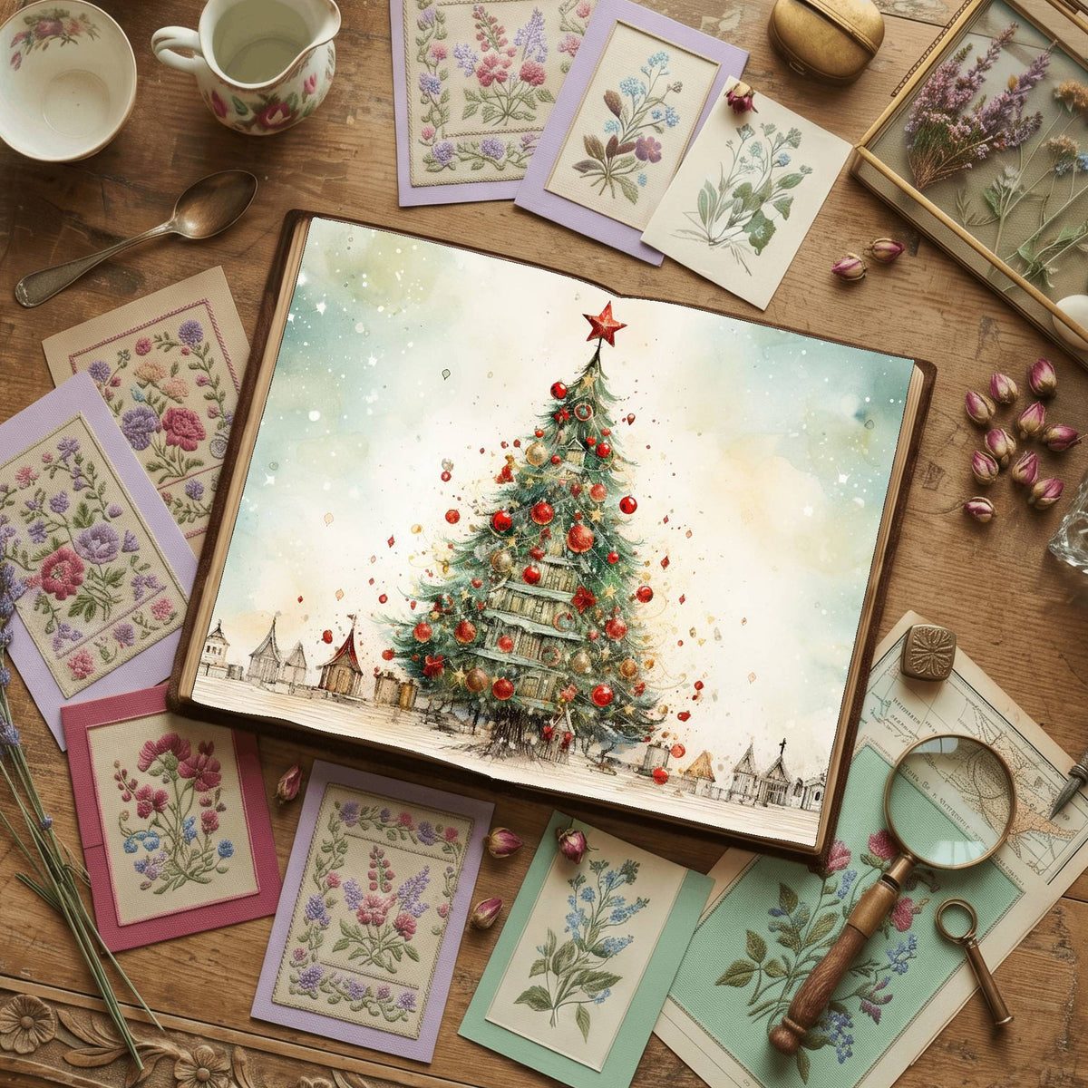 Christmas Trees Digital Papers