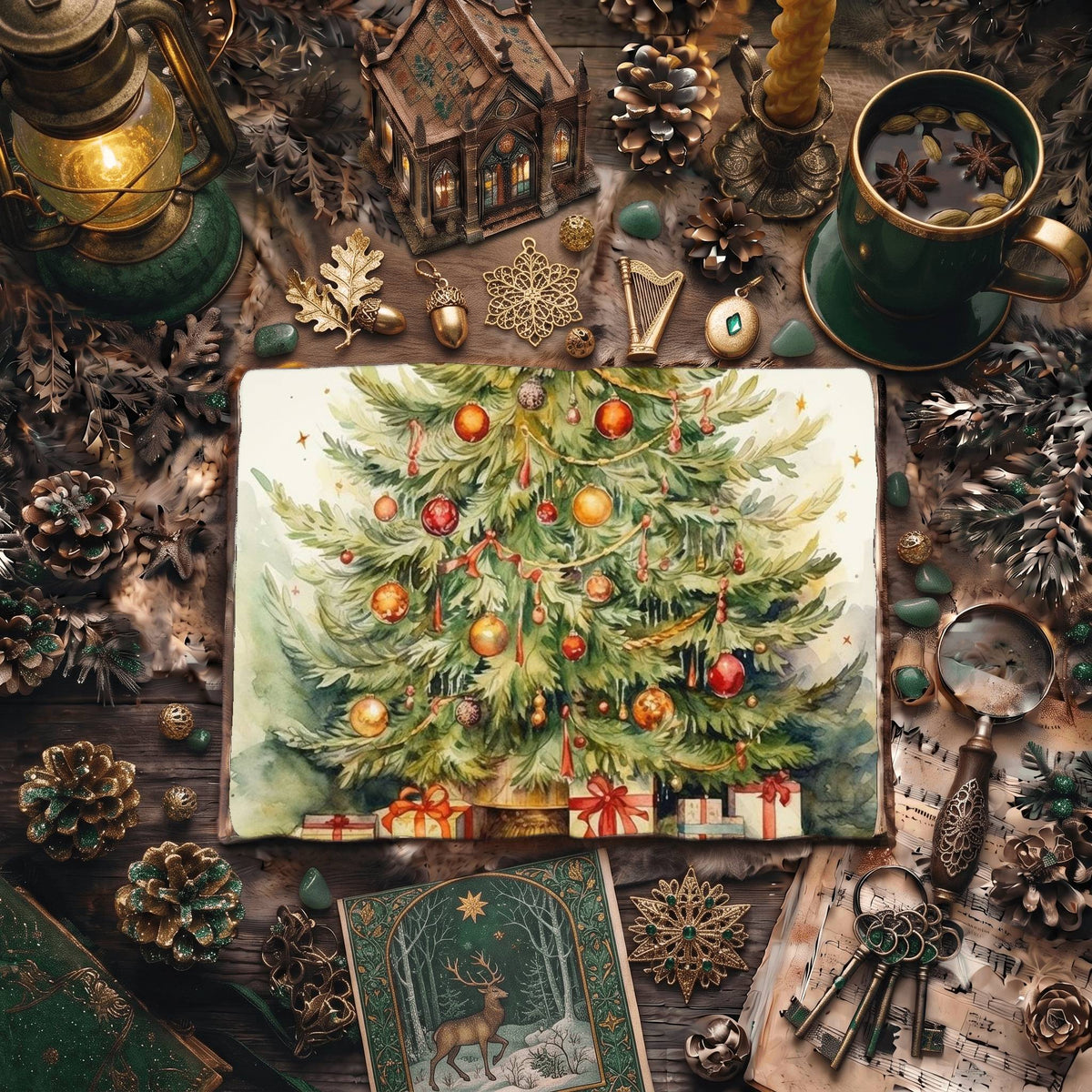 Christmas Trees Digital Papers