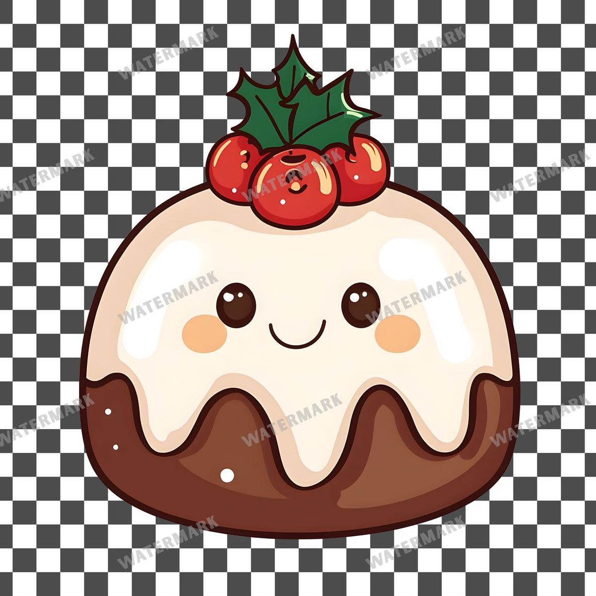 Christmas Kawaii Style Clipart Pngs