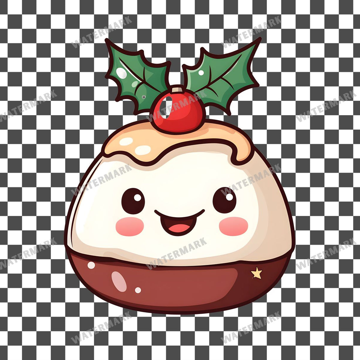 Christmas Kawaii Style Clipart Pngs