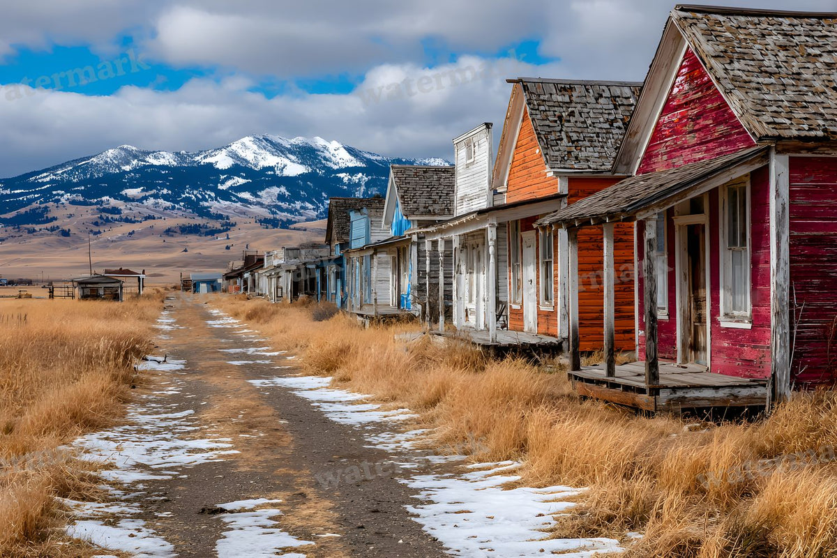 Cinematic Western Scene Backdrop Images