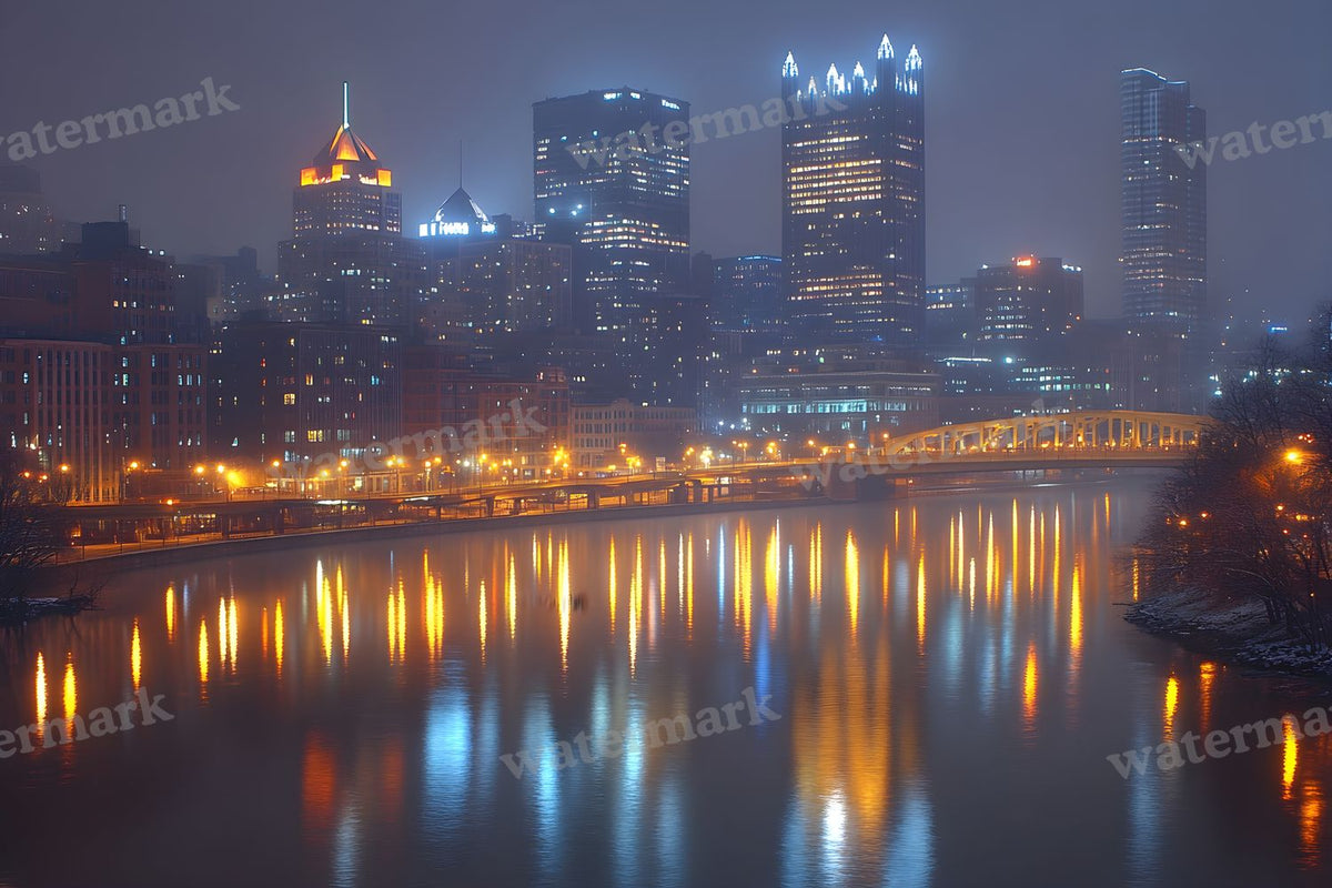 City Lightskyline Night Backdrop Images