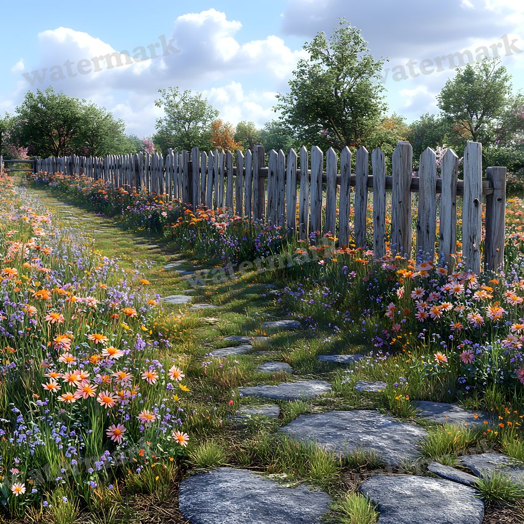 Classic Fence Line Backdrop Images