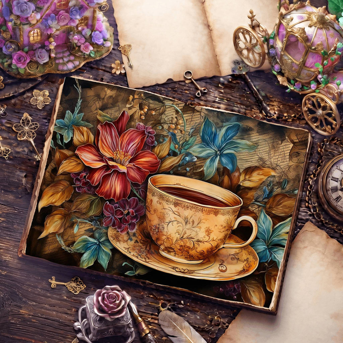 Coffee Cups Digital Papers