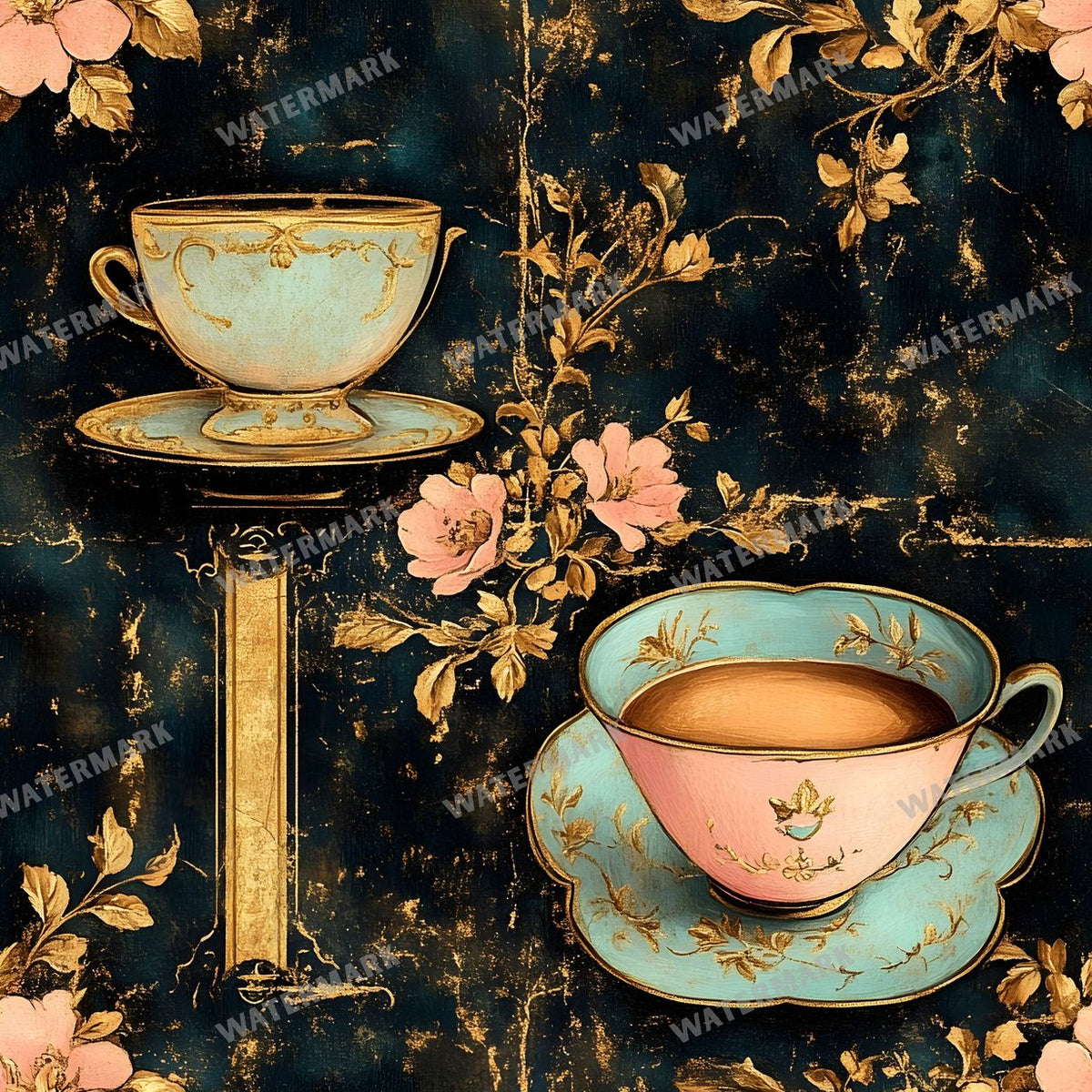Coffee seamless pattern digital paper, repeating design 12