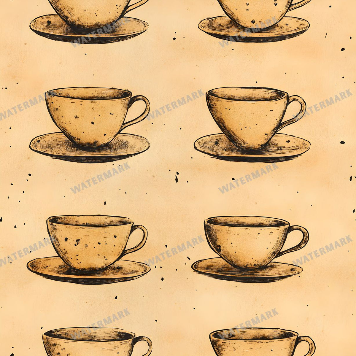 Coffee seamless pattern digital paper, repeating design 12
