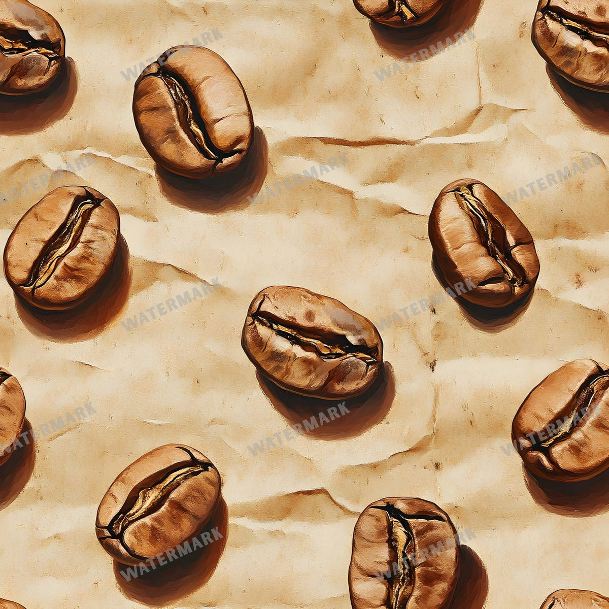 Coffee seamless pattern digital paper, repeating design 12